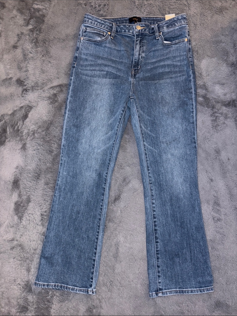 Quince Midwash Flare Jeans in Blue